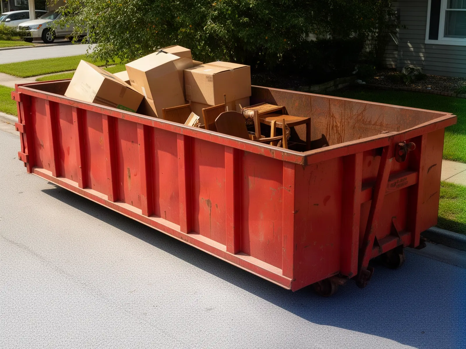 Roll-off dumpster from Stenwell Brothers Dumpster Rental in Lubbock, TX